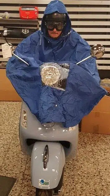 Rain poncho for moped / motorcycle