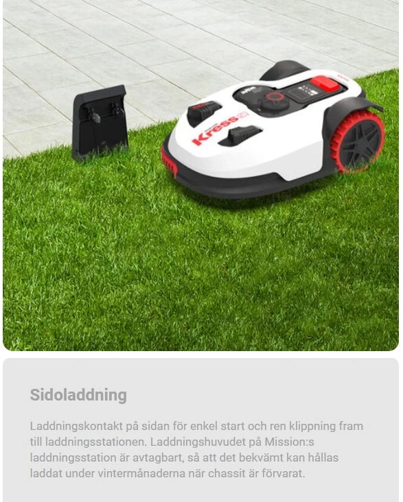 Kress Mission KR122E rek 1500m² max 2000m² + OAS Robotgräsklippare