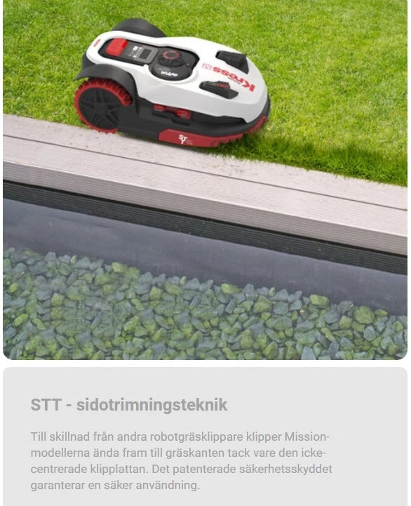 Kress Mission KR122E rek 1500m² max 2000m² + OAS Robotgräsklippare