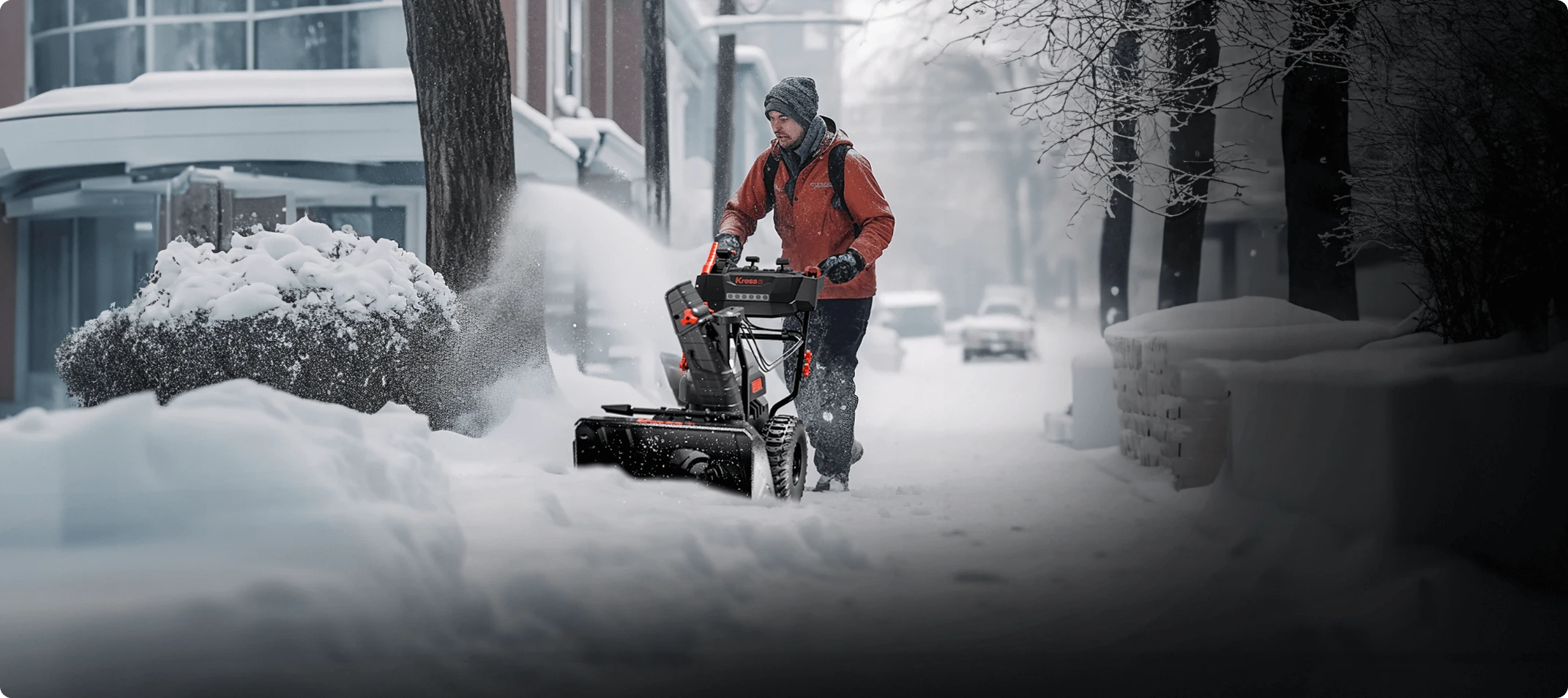 Kress KG470 60V Professional Snow Blower KIT 4 pc Ah BATTERY + CHARGER INCLUDED!