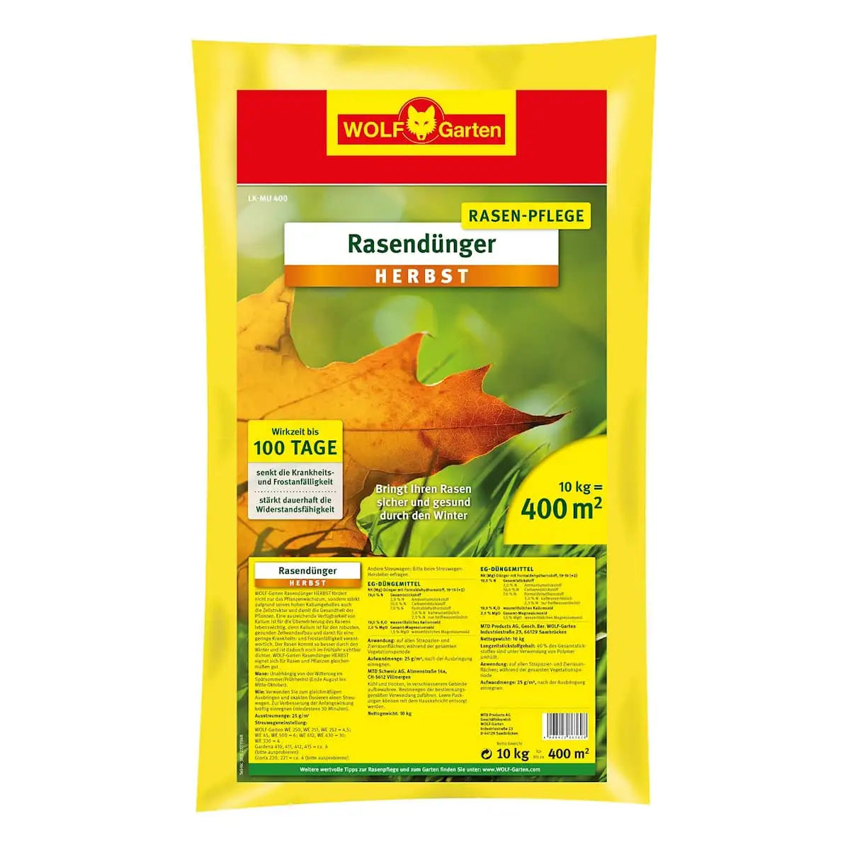 WOLF-Garten LK-MU 400 Lawn Fertilizer /D/A/CH/I/LUX/NL/B/S/CZ/SK