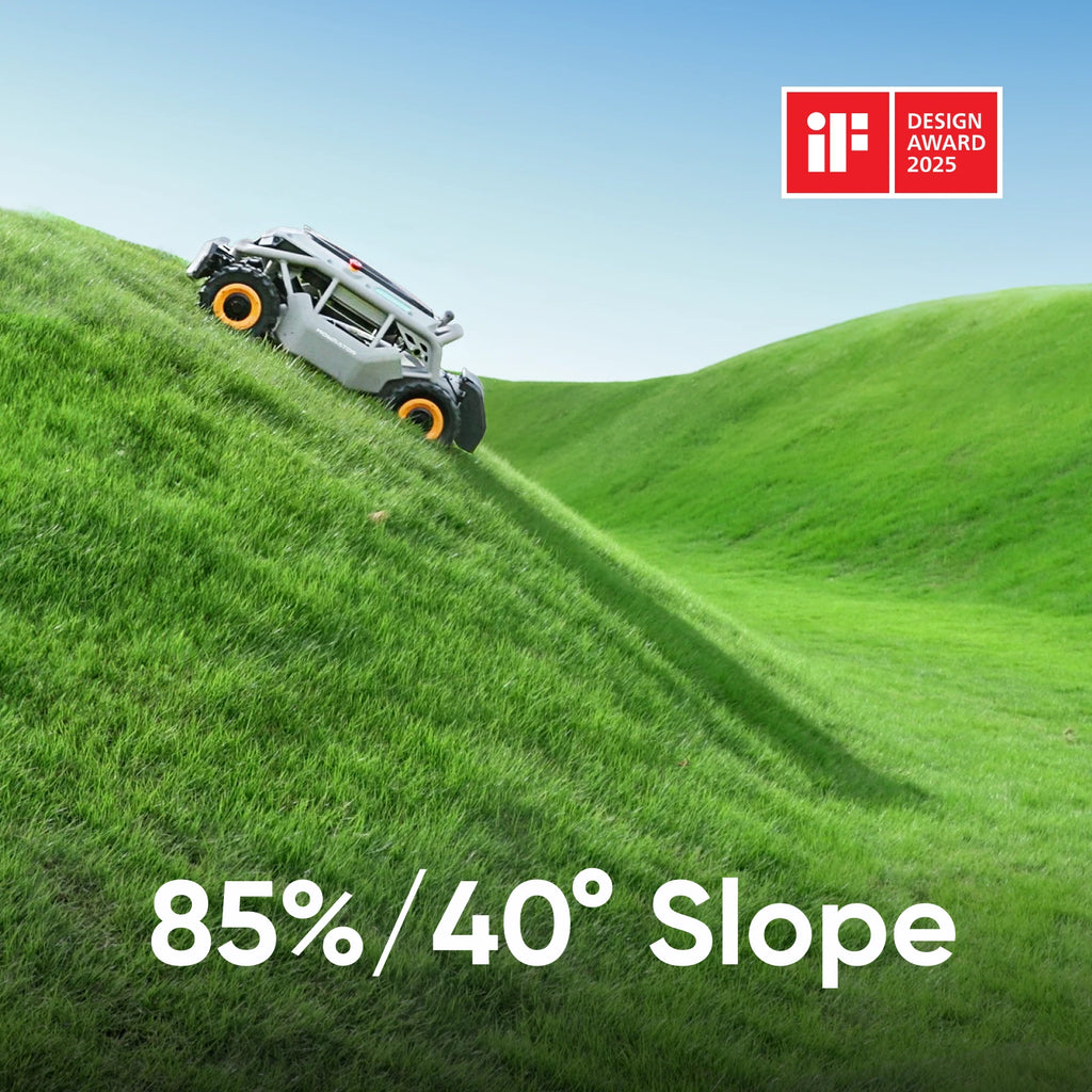 mowrator s1 remote control lawn mower 4wd 85 slope (with wide wheels)